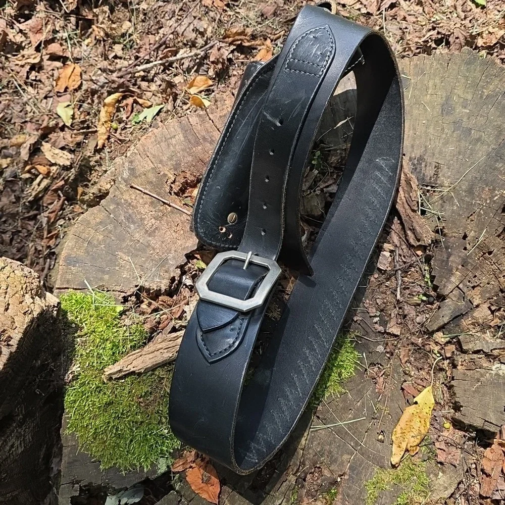 Vtg Hunter Co FrontierLeather Holster 1060B F2 And‎ Leather Ammo Belt 158B MD